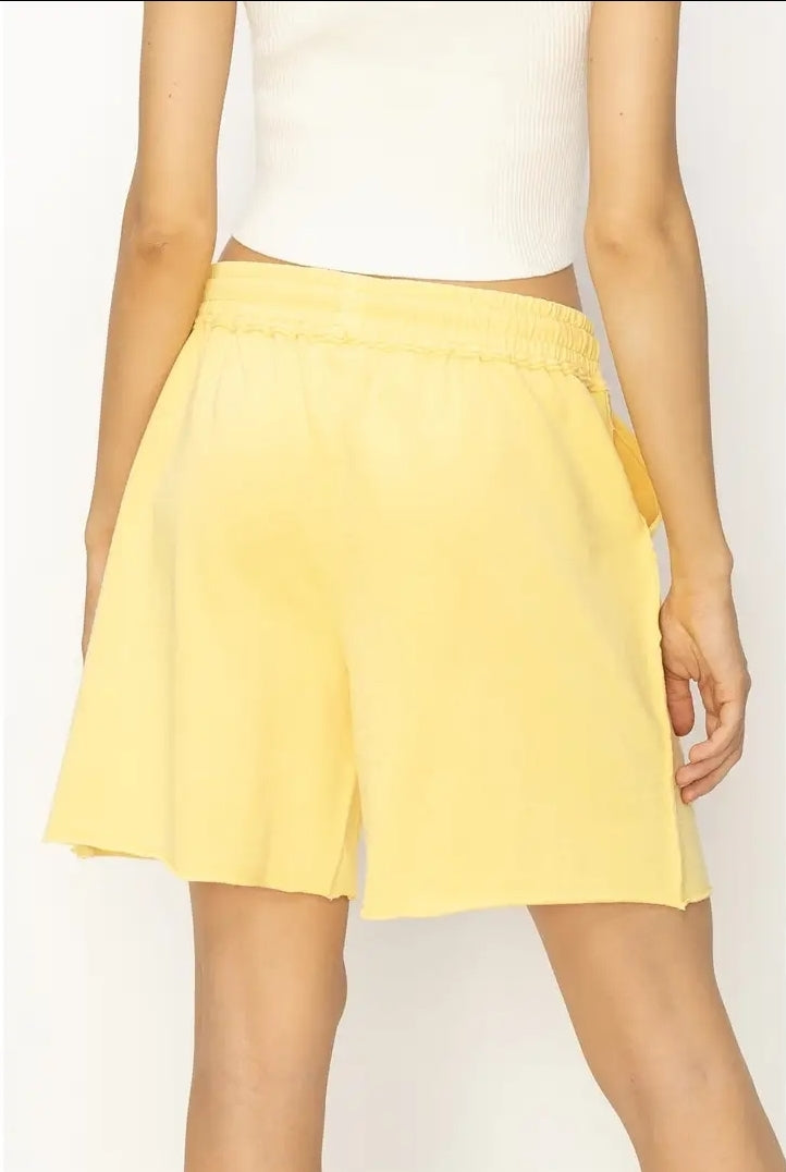 Mid Rise Drawstring Shorts