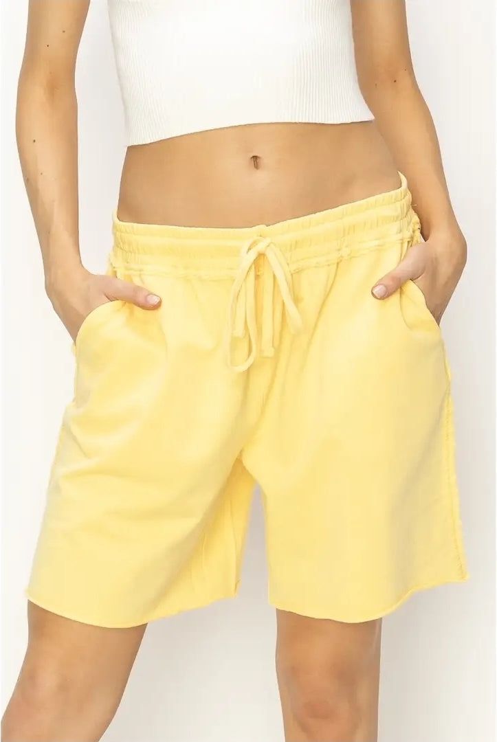 Mid Rise Drawstring Shorts